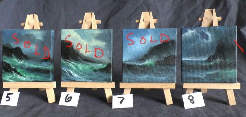 ORIGINAL OILS WITH EASELS 14 EACH PLUS POST